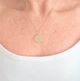 "Golden Dot" necklace - 18K Gold Plated (can be worn on both sides)