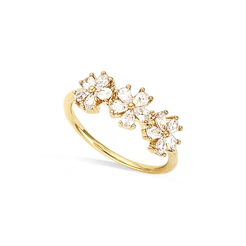 "Golden flora" ring