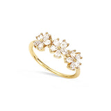 "Golden flora" ring