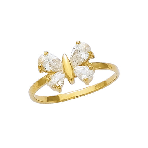 Crystal Butterfly ring