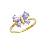 Purple Butterfly ring