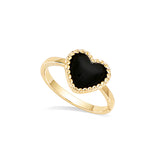 "Love wrap black" ring