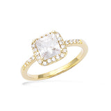 Square gem ring