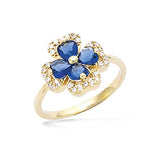 "Sapphire Bloom" ring