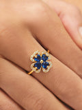 "Sapphire Bloom" ring
