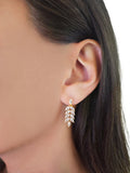 Gem leaves earrings