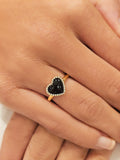 "Love wrap black" ring