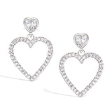 "Shimmer heart" earrings