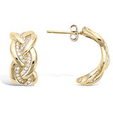 “Emerald Cascade” earrings – Elegant Statement Earrings in 18K Gold Plating