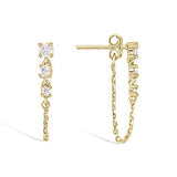 "Eclipse Drop" Earrings – Zirconia – 18K Gold Plated