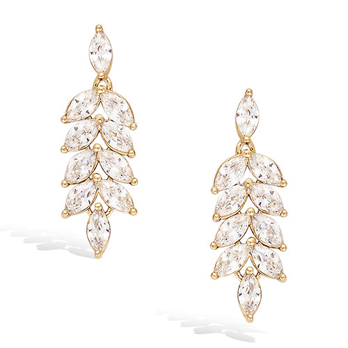 Gem leaves earrings