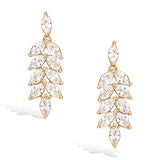 Gem leaves earrings