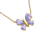 Purple butterfly necklace