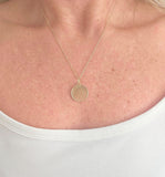 "Golden Dot" necklace - 18K Gold Plated (can be worn on both sides)