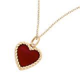 "Heart wrap red" pendant (ex. necklace)