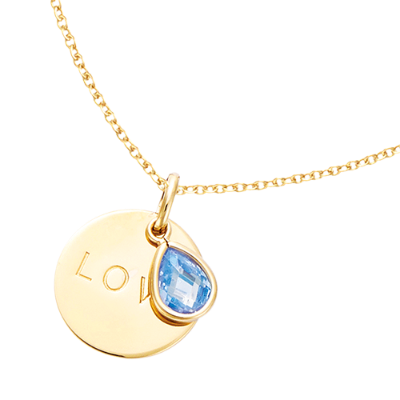 "Blue Love Drop" Ketting