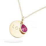 "Pink Love Drop" Ketting