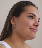 "Shimmer heart" earrings