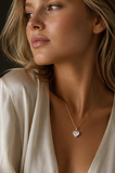 Azelie Hart Ketting – 18K Verguld Goud met Zirkonia