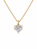 Azelie Hart Ketting – 18K Verguld Goud met Zirkonia