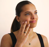 "Heart Wrap Black" Halskette