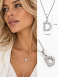 Initial D Ketting - Letter Hanger Dames - 925 Zilver