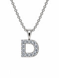 Initial D Ketting - Letter Hanger Dames - 925 Zilver