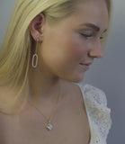 Pendientes «Emerald Cascade» - Elegantes pendientes llamativos en oro chapado de 18K