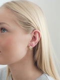 “Emerald Cascade” earrings – Elegant Statement Earrings in 18K Gold Plating
