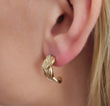 “Emerald Cascade” earrings – Elegant Statement Earrings in 18K Gold Plating