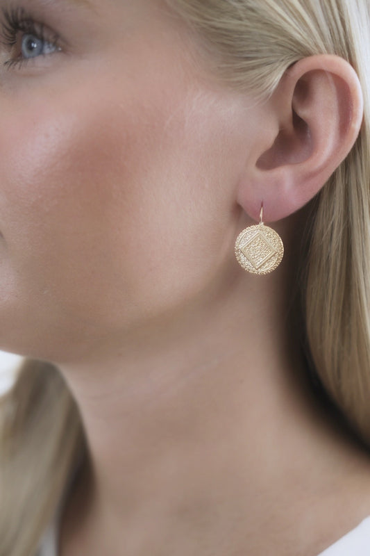 "Grace" oorbellen – matgoud - 18K Verguld Goud