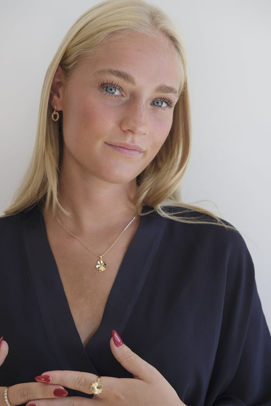 "Lucky Bloom" Hanger - 18K Verguld Goud