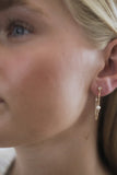 "Luminous Pearl" oorbellen – Zirkonia - Parel - 18K Verguld Goud