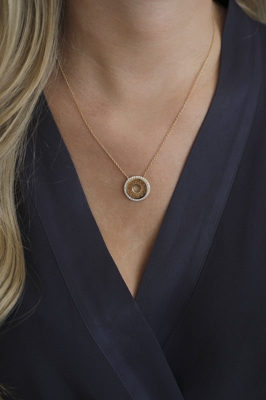 "Sparkling Sunshine" ketting  - 18K Verguld Goud