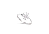 Clover ring zilver met zirkonia