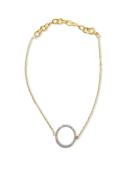 Diamant Circle armband - geelgoud/diamant (nog 1 op voorraad)