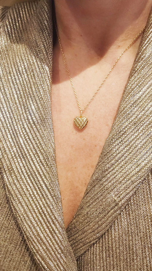 "Solid Heart" grootte S" ketting (2 groottes: S & M)