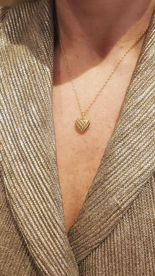 "Solid Heart" grootte M" ketting (2 groottes: S & M)