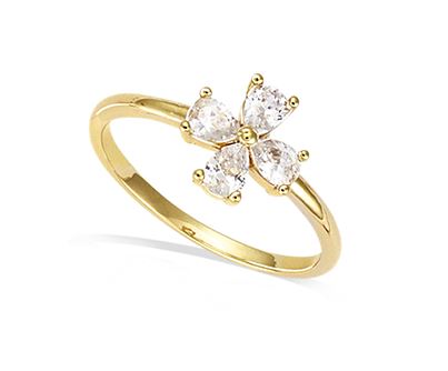 "Little flower" ring (zilver of 18K plated goud)