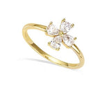 "Little flower" ring (zilver of 18K plated goud)