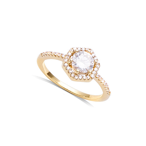 "Aurora" ring - 18K goud verguld