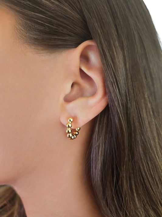 "Golden bead" oorbellen