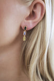 "Emerald Cascade" oorbellen- Elegante Statement Oorbellen in 18K Verguld Goud