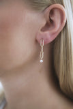 "Luna Pearl" oorbellen – Zirkonia - Parel - 18K Verguld Goud