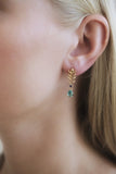 "Royal Bloom" oorbellen – blauw - 18K Verguld Goud