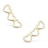 “Emerald Cascade” earrings – Elegant Statement Earrings in 18K Gold Plating