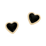 "Heart wrap black" oorbellen