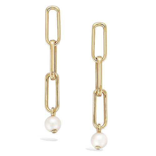 "Luna Pearl" oorbellen – Zirkonia - Parel - 18K Verguld Goud