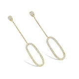 Pendientes «Emerald Cascade» - Elegantes pendientes llamativos en oro chapado de 18K