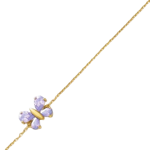 "Purple butterfly" armband - SOLD OUT (uitleveringen vanaf sept)